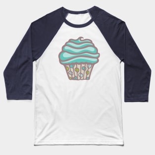 POLKA DOT CUPCAKE DREAMS Party Turquoise Buttercream Icing - UnBlink Studio by Jackie Tahara Baseball T-Shirt